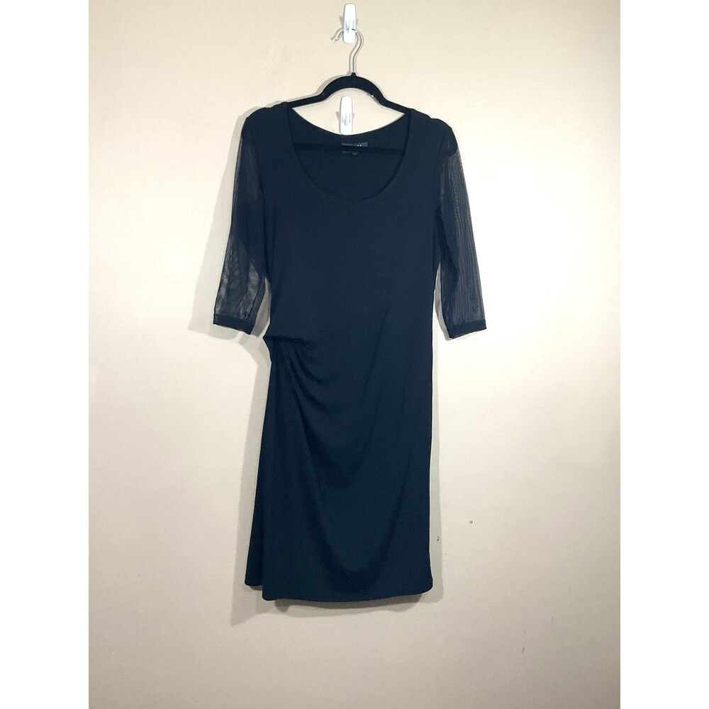 Misura by Joeffer Caoc Womens Scoop Neck Midi Dress L Black Gala Party Cocktail